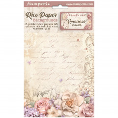 Stamperia A6 Rice Paper - Romance Forever - Backgrounds