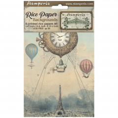 Stamperia A6 Rice Paper - Voyages Fantastiques - Backgrounds