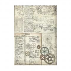 Stamperia A6 Rice Paper - Voyages Fantastiques - Backgrounds