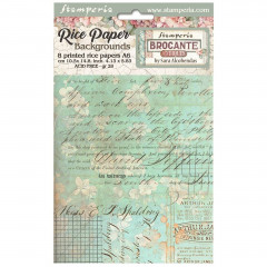 Stamperia A6 Rice Paper - Brocante Antiques - Backgrounds