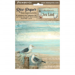 Stamperia A6 Rice Paper - Sea Land - Backgrounds