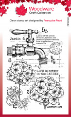 Woodware Clear Stamps - Geraniums