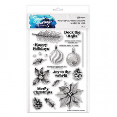 Simon Hurley Ranger Clear Stamps - Halftone Holiday
