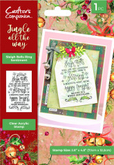 Clear Stamps - Jingle All The Way - Sleigh Bells Ring Sentiment