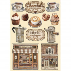 Colored Wooden Shapes - Coffee and Chocolate