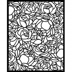 Stamperia Thick Stencil - Romance Forever - Rose Pattern