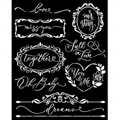 Stamperia Thick Stencil - Romance Forever - Plates
