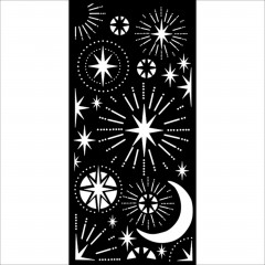 Stamperia Thick Stencil - Christmas - Christmas Stars and Moon