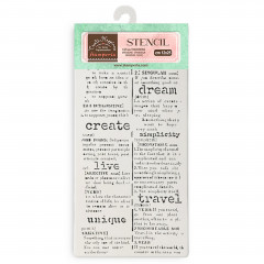 Stamperia Thick Stencil - Secret Diary - Dictionary