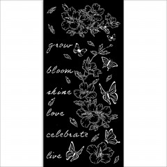 Stamperia Thick Stencil - Secret Diary - Flowers and Butterfly