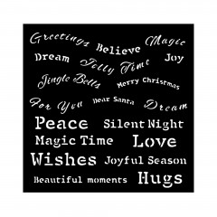 Stamperia Thick Stencil - Classic Christmas - Quotes