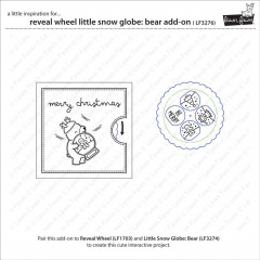 Lawn Fawn Reveal Wheel Add-on Dies - Little Snow Globe: Bear