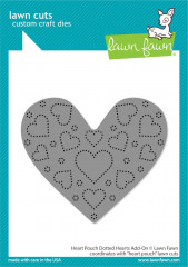 Lawn Cuts Custom Craft Dies - Heart Pouch Dotted Hearts Add-On