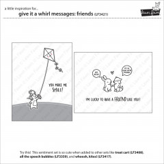 Clear Stamps - Give It A Whirl Messages: Friends