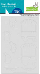 Lawn Fawn Coloring Stencils - Treat Cart