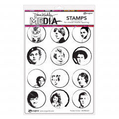 Dina Wakley Media Cling Stamps - Pocket Circles