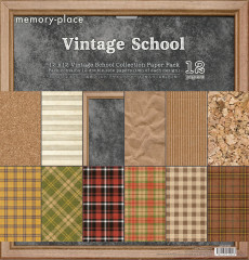 Memory Place Vintage School 12x12 Paper Pack