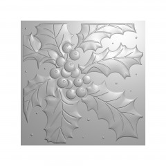 Embossing Folder - Holly & Ivy - Holly Evergreen