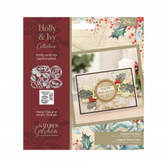 Clear Stamp & Cutting Die - Holly & Ivy - Sentiment