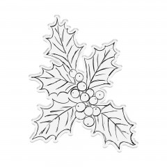 Clear Stamp & Cutting Die - Holly & Ivy - Sketchy Holly