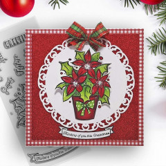 Polkadoodles Clear Stamps - Poinsettia Greetings