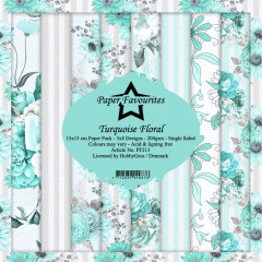 Paper Favourites Turquoise Floral 6x6 Paper Pack