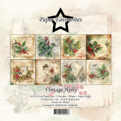 Paper Favourites - Vintage Holly - 12x12 Paper Pack