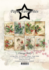 Paper Favourites - Vintage Holly - A5 Paper Pack