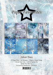 Paper Favourites - Silver Trees - A5 Paper Pack