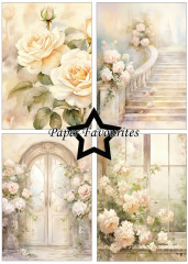 Paper Favourites - Shabby Chic Roses - A5 Paper Pack