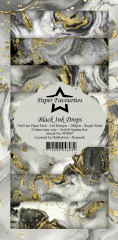 Paper Favourites - Black Ink Drops - Slim Paper Pack
