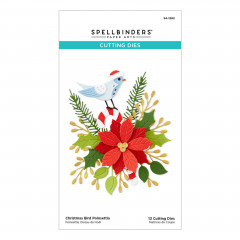 Spellbinders Etched Dies - Christmas Bird Poinsettia