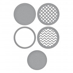 Spellbinders Etched Dies - Stitched Edge Circle Backgrounds