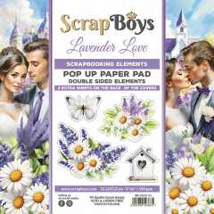 ScrapBoys - 6x6 POP UP Paper Pad - Lavender Love
