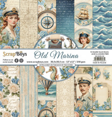 ScrapBoys - 12x12 Paper Pad - Old Marina