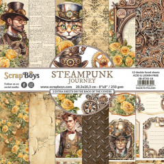 ScrapBoys - 8x8 Paper Pad - Steampunk Journey