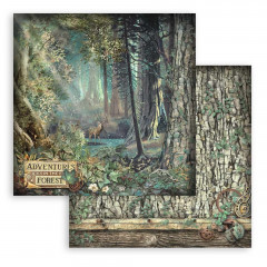 Stamperia 2-seitiges 12x12 Designpapier - Magic Forest - Adventure Forest