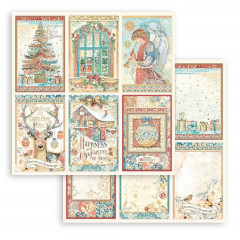 Stamperia 2-seitiges 12x12 Designpapier - Christmas Greetings - 6 Cards