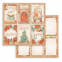 Stamperia 2-seitiges 12x12 Designpapier - All Around Christmas - 6 Cards