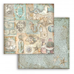 Stamperia 2-seitiges 12x12 Designpapier - Songs of the Sea - Texture