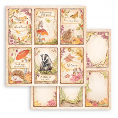 Stamperia 2-seitiges 12x12 Designpapier - Woodland - 6 Cards