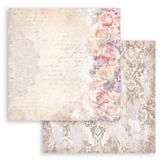 Stamperia 2-seitiges 12x12 Designpapier - Romance Forever - Floral Border