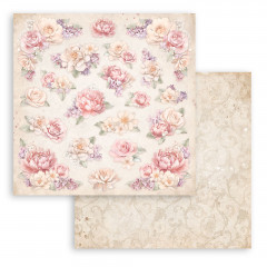 Stamperia 2-seitiges 12x12 Designpapier - Romance Forever - Floral Pattern