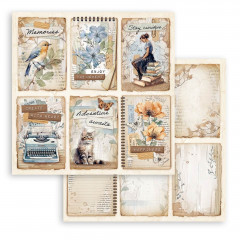 Stamperia 2-seitiges 12x12 Designpapier - Secret Diary - 6 Cards