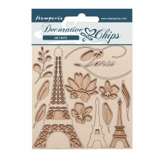 Stamperia Decorative Chips - Oh lá lá - Tour Eiffel