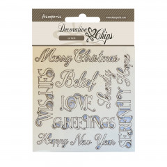 Stamperia Decorative Chips - Christmas - Christmas Writings