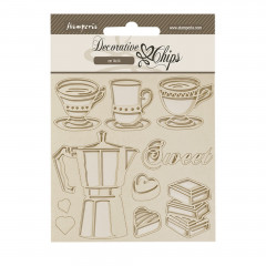 Stamperia Decorative Chips - Coffee and Chocolate - Moka
