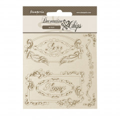 Stamperia Decorative Chips - Coffee and Chocolate - Love Happy Frames