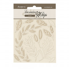 Stamperia Decorative Chips - Secret Diary - Leaves Pattern