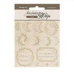 Stamperia Decorative Chips - Secret Diary - Moon